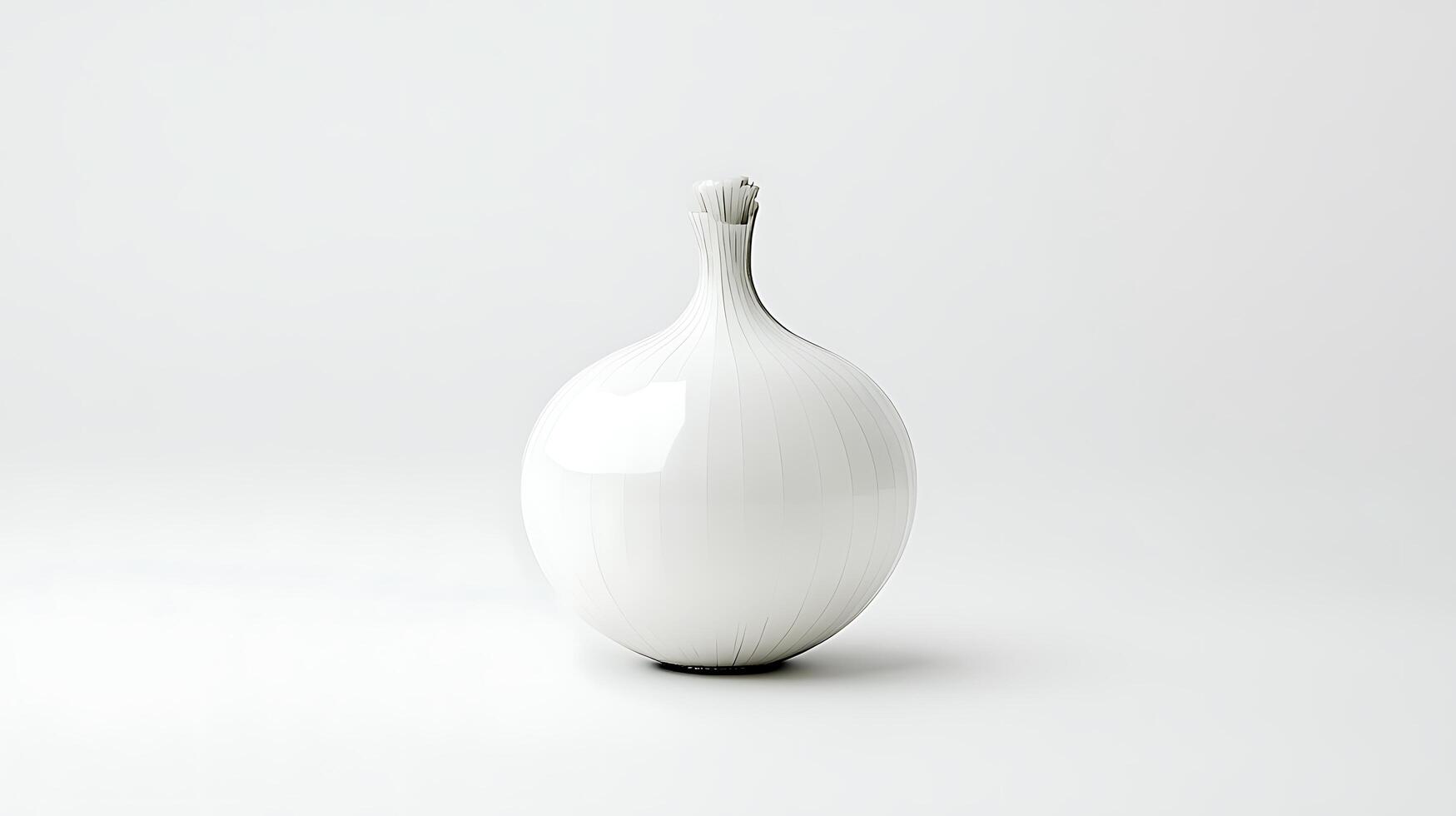 A white vase with a long neck and a small base photo