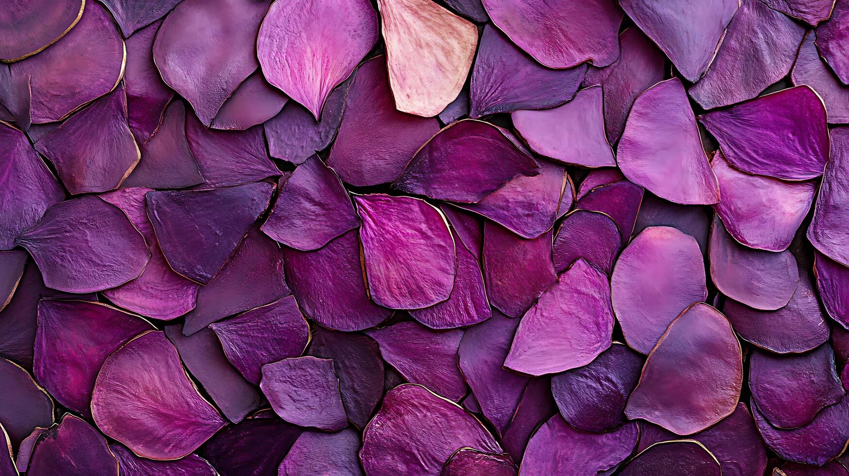 A close up of a bunch of purple petals photo