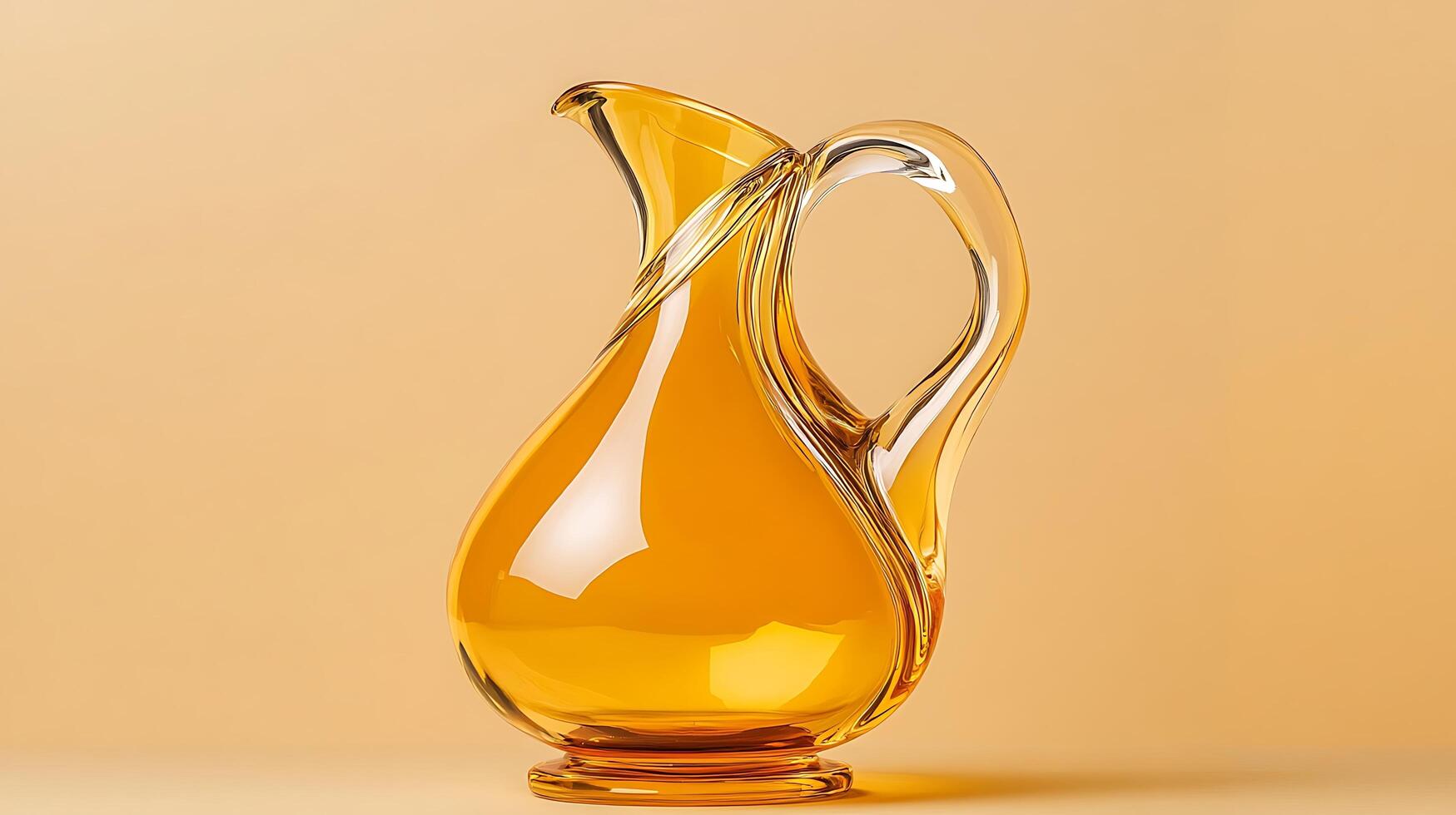 A glass pitcher on a table photo