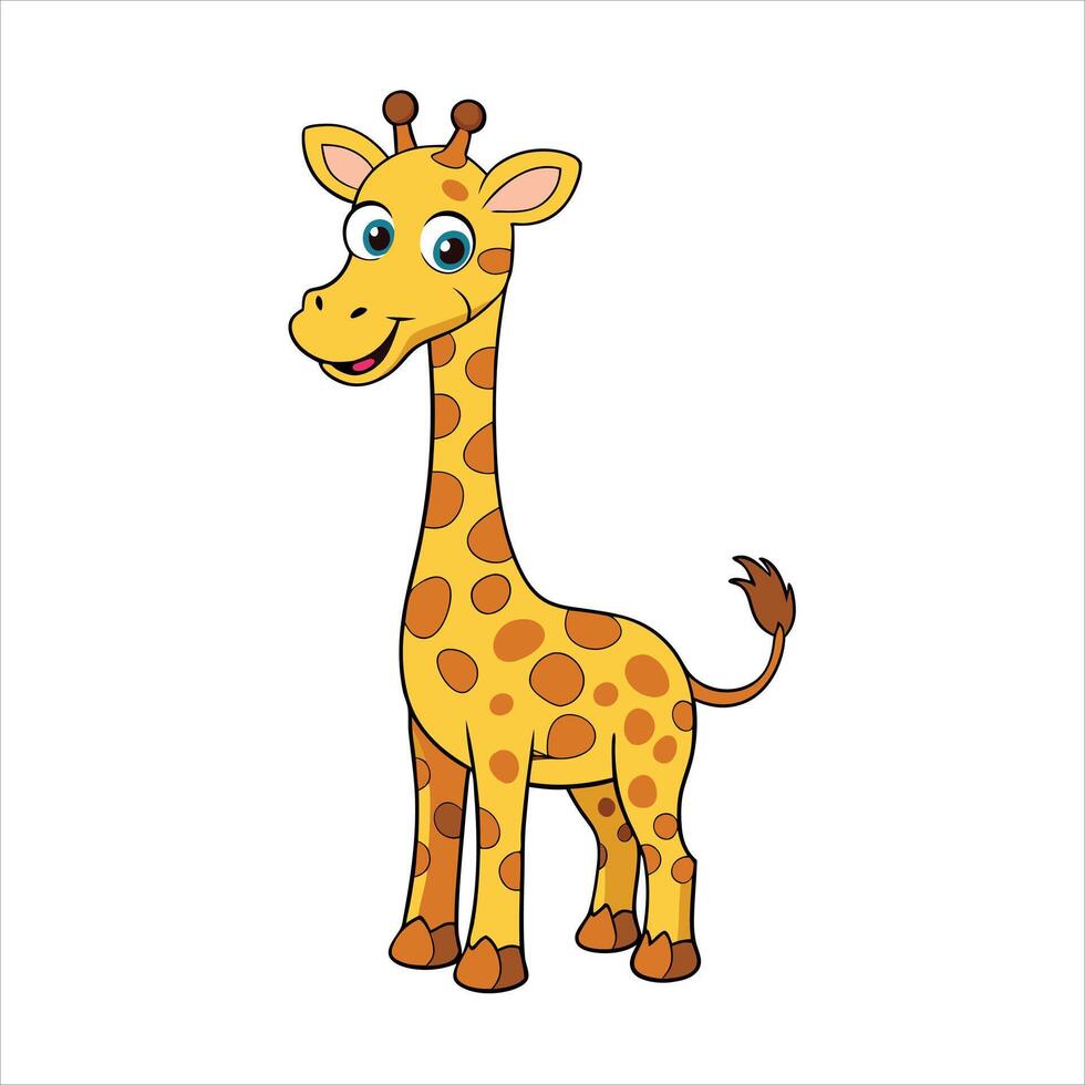 Cartoon giraffe and groom vector