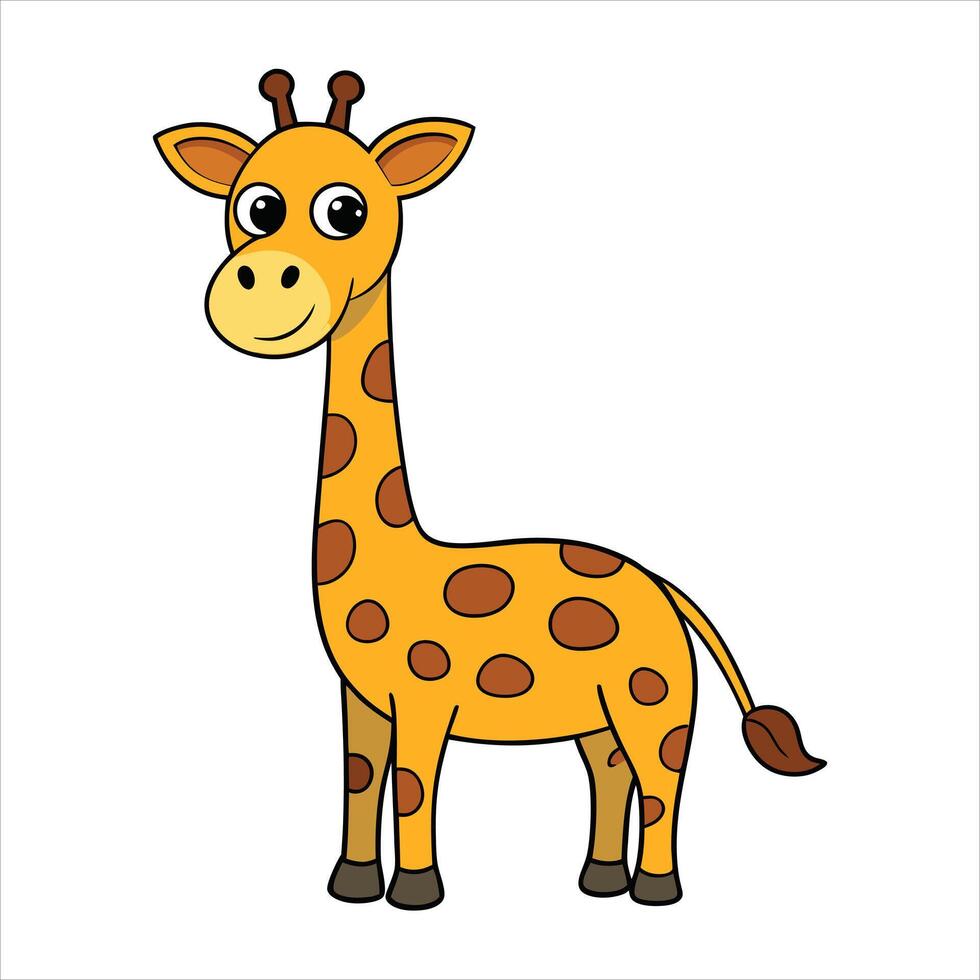simple Cartoon giraffe 58486771 Vector Art at Vecteezy