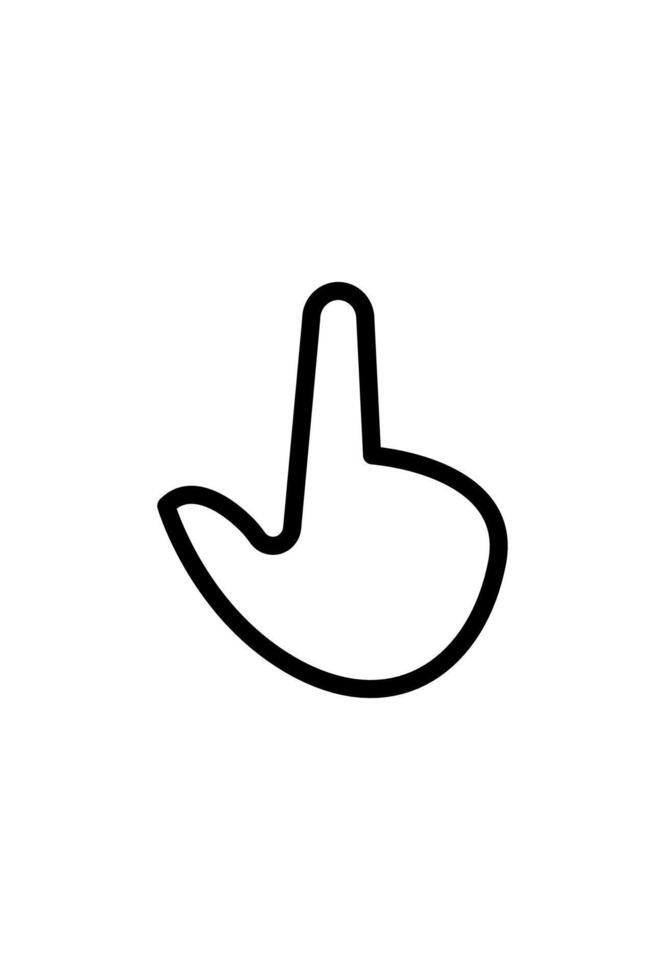 hand finger icon touching for design vector