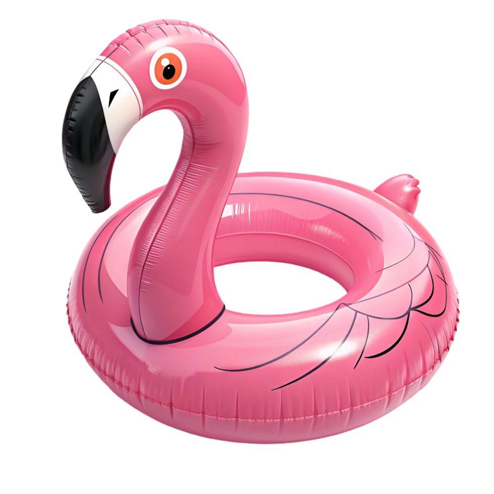 Colorful Pink Flamingo Pool Float for Summer Fun png