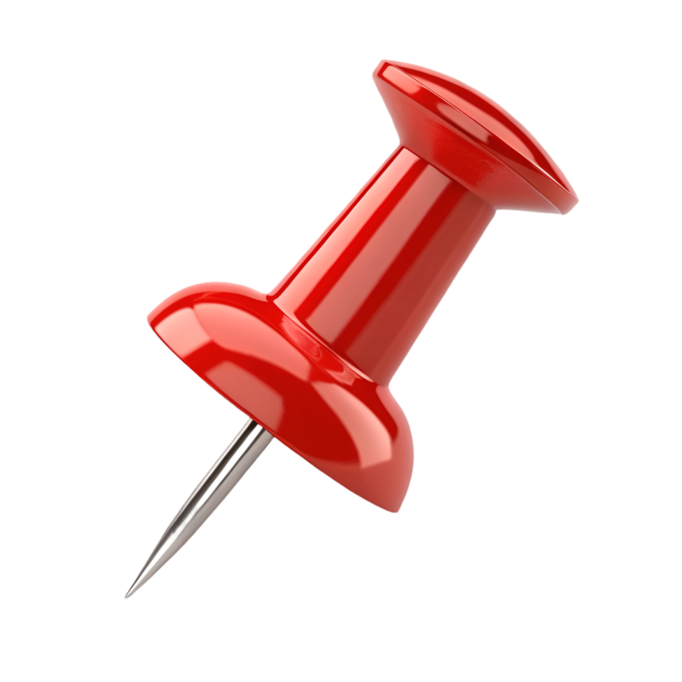 Vibrant Red Push Pin for Office and Home Organization. Ideal for Cork Boards, Notes, and Creative Projects. Keep Your Space Tidy and Stylish png