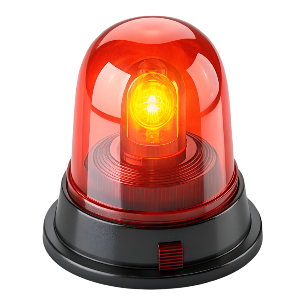 Flashing Red Emergency Light Beacon png
