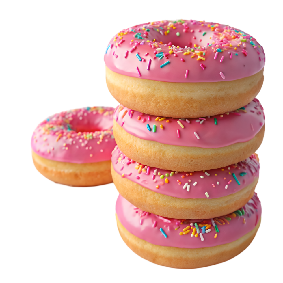 Pink Frosted Donuts Stack png