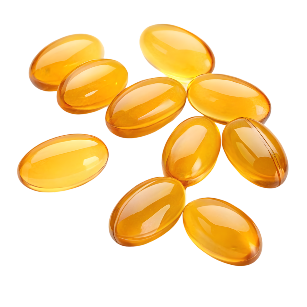 High-Quality Fish Oil Capsules for Omega-3 Supplements. Perfect for Heart Health, Joint Support, and Brain Function. Enjoy Essential Nutrients for a Balanced Diet and Overall Wellness png