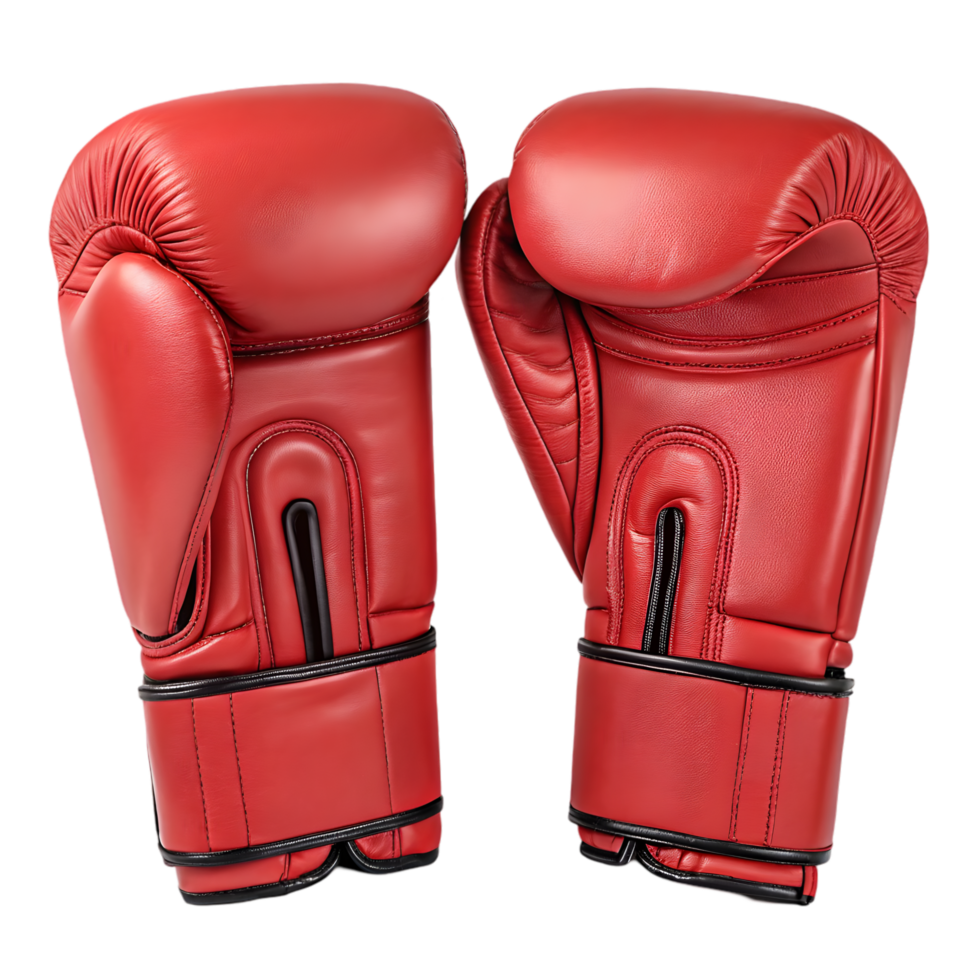 Professional Red Boxing Gloves for Training and Competition. Perfect for Fighters and Fitness Enthusiasts. Enhance Your Performance with Quality Protection and Comfort. png