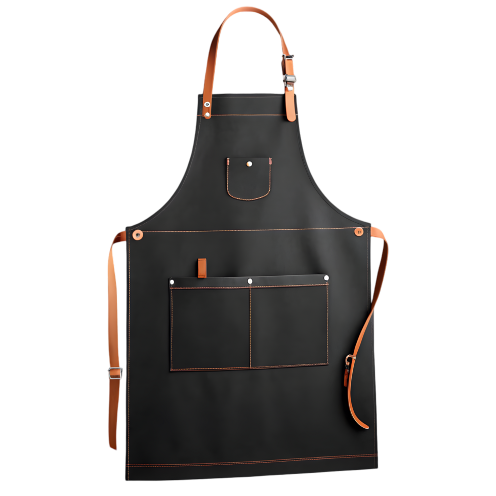 High-Quality Leather Apron for Cooking and Grilling. Perfect for Chefs, Crafting, and Home Use. Ideal for Protection and Style in the Kitchen or Workshop. png