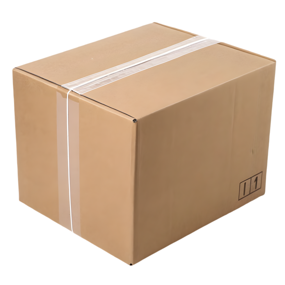 Sturdy Moving Box for Packing and Shipping Needs. Perfect for Organizing Items, Storage, and Home Relocation. Enjoy a Reliable Solution That Ensures Safe Transport png