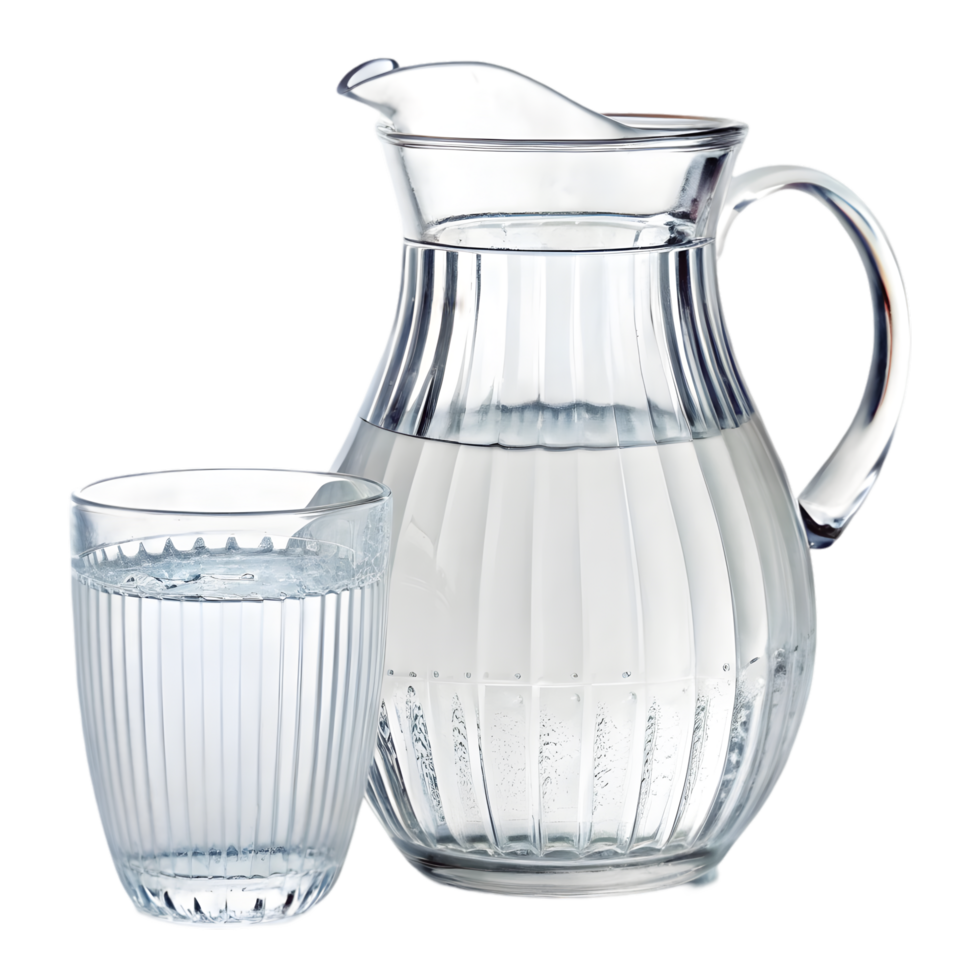 Refreshing Water Pitcher with Glass. Perfect for Hydration and Entertaining. Enjoy Pure, Crisp Taste Anytime. png