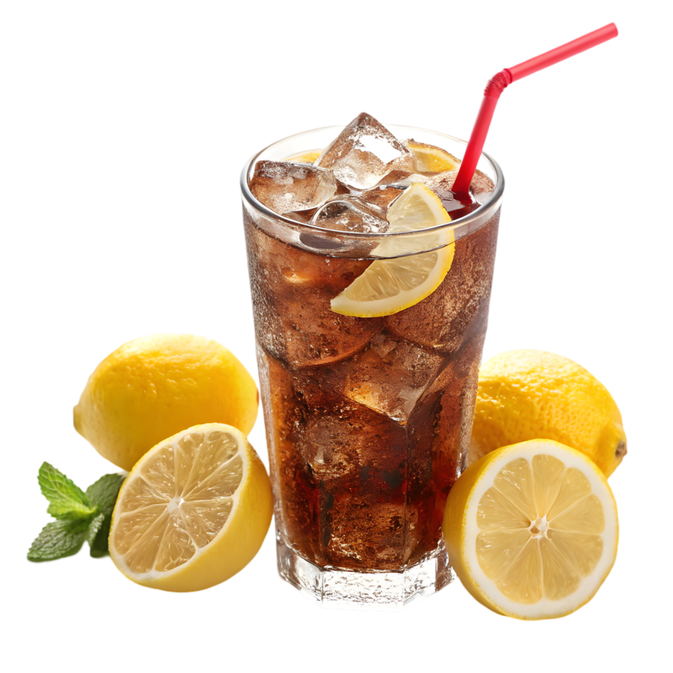 Refreshing Lemonade Drink with Ice and Mint for Summer. Perfect for Parties, Picnics, and Hot Days. Ideal for Quenching Thirst and Enjoying Flavorful Moments. png