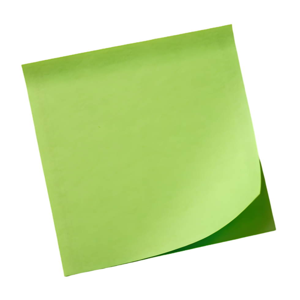 Vibrant Green Sticky Notes for Organization and Note-Taking. Perfect for Home, Office, and School Use. Enhance Productivity with Fun and Functional Stationery. png