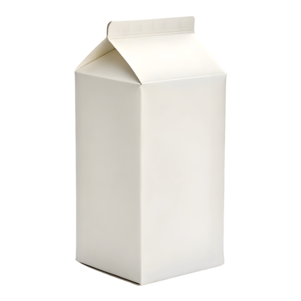 Eco-Friendly White Paper Milk Carton for Beverages and Storage. Perfect for Fresh Milk, Juices, and Smoothies. Enjoy a Practical and Sustainable Packaging Solution for Your Drinks png