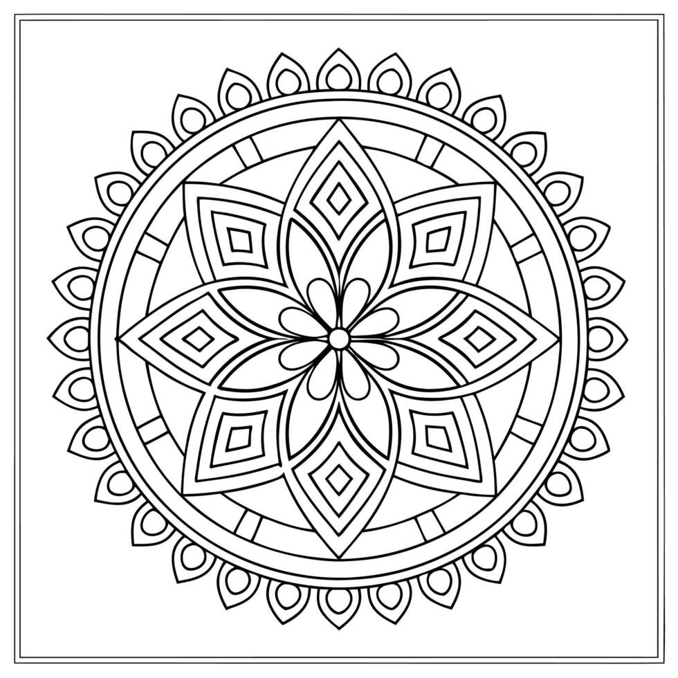 Mandala pattern White background vector