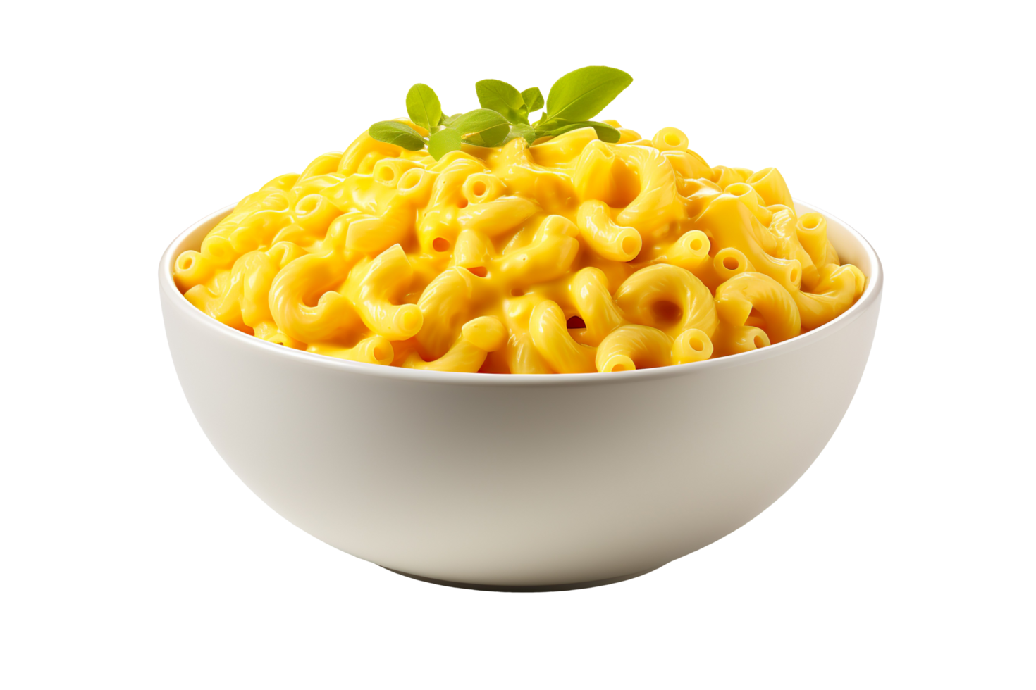 A bowl of Macaroni and cheese isolated on transparent background png