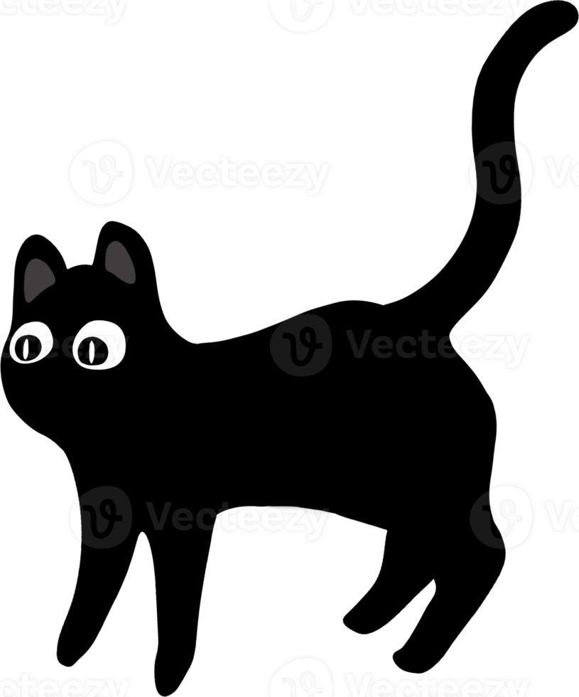 Black cat drawing png