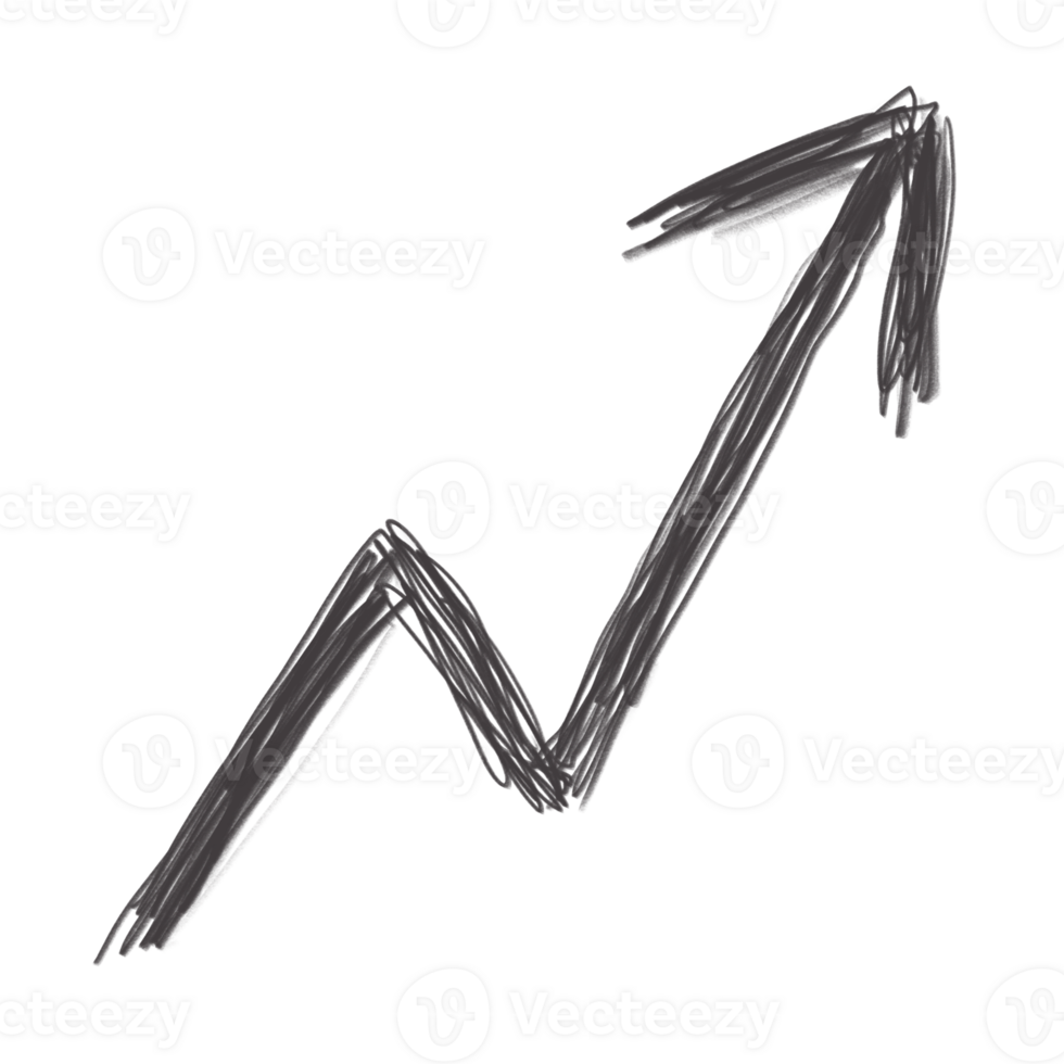 The Hand drawing up arrow symbol icon for decorate. png