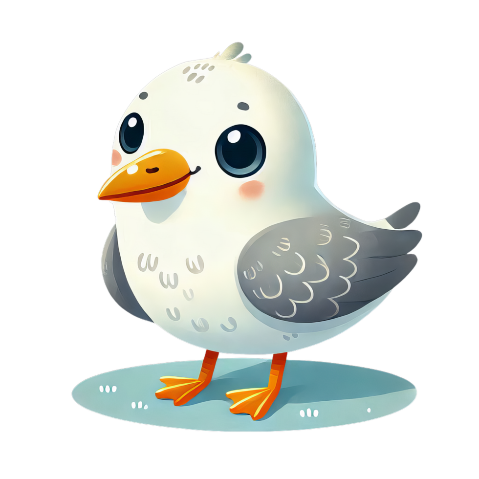 A cute little bird with big eyes and a big beak png