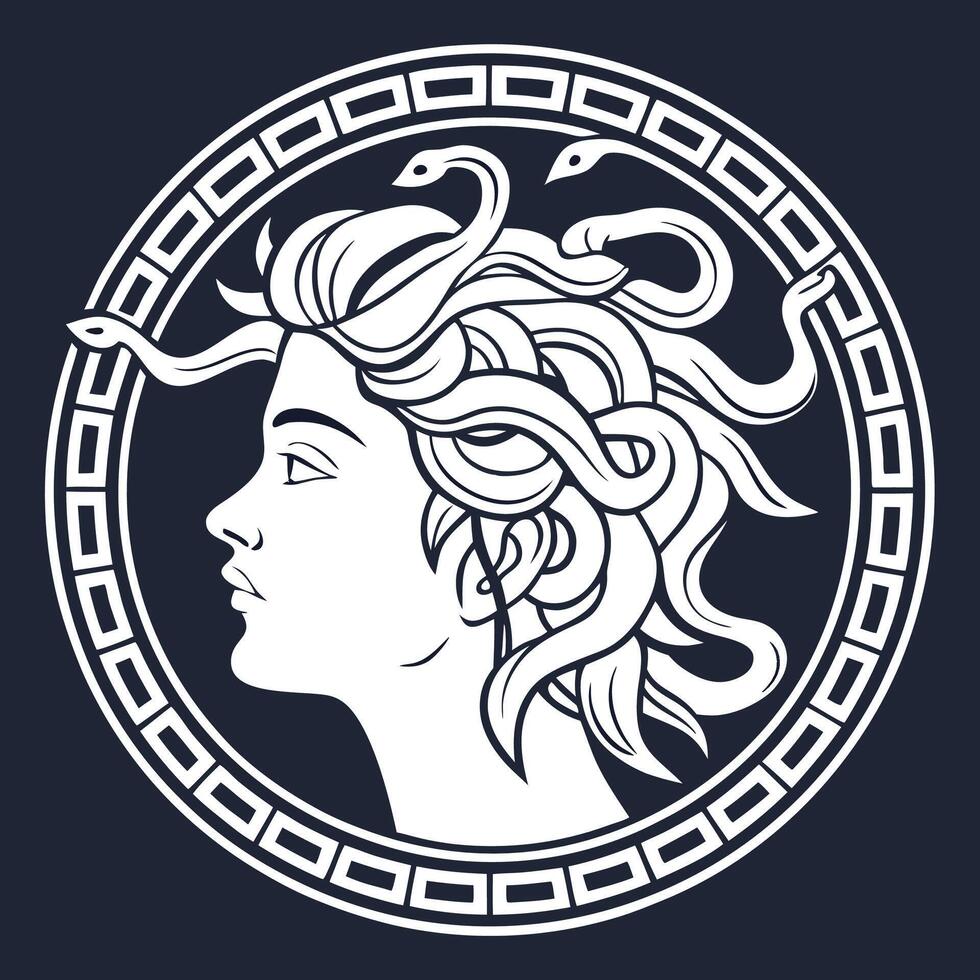 Medusa Gorgon Head - Greek Mythology vector
