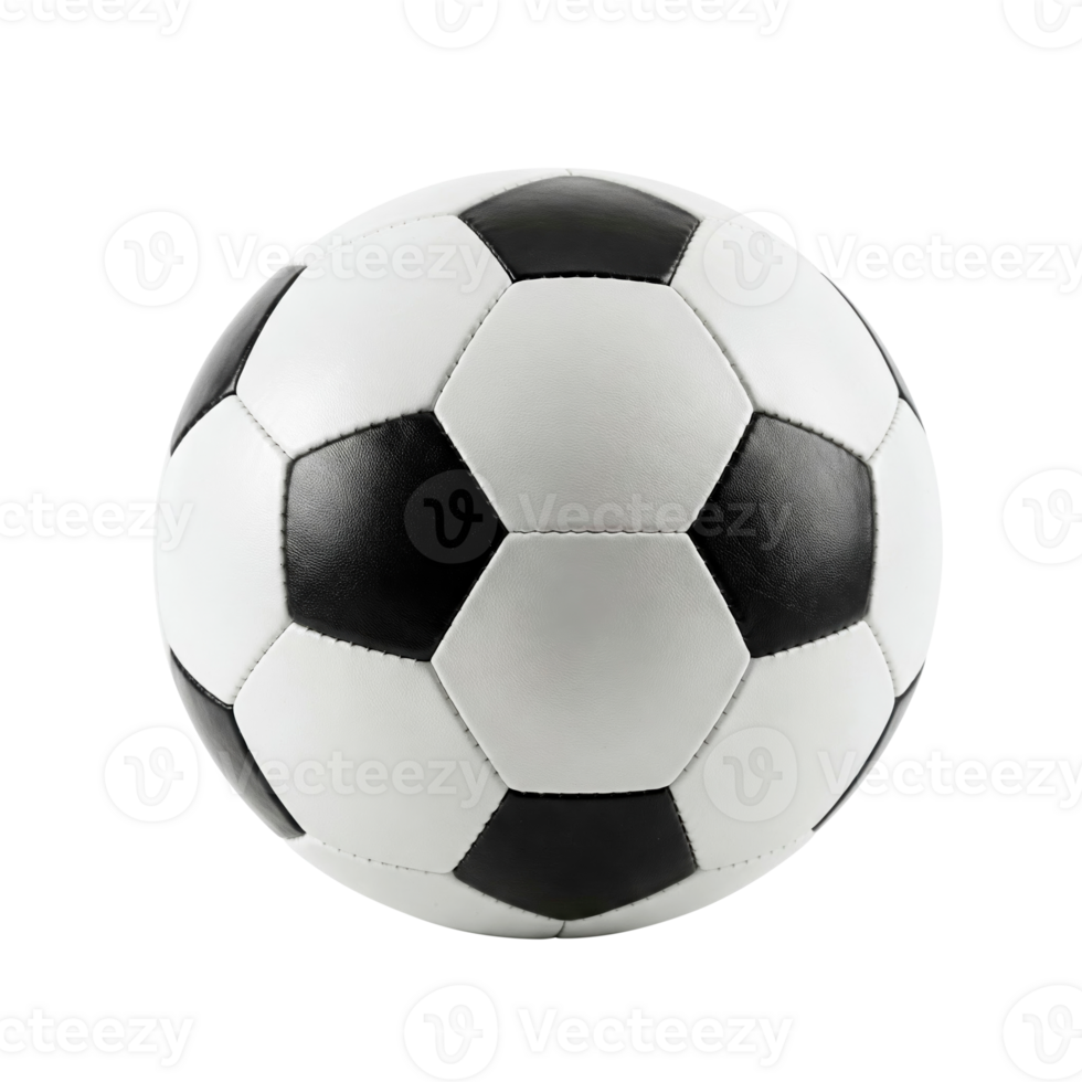 Classic black and white Soccer ball cut out png