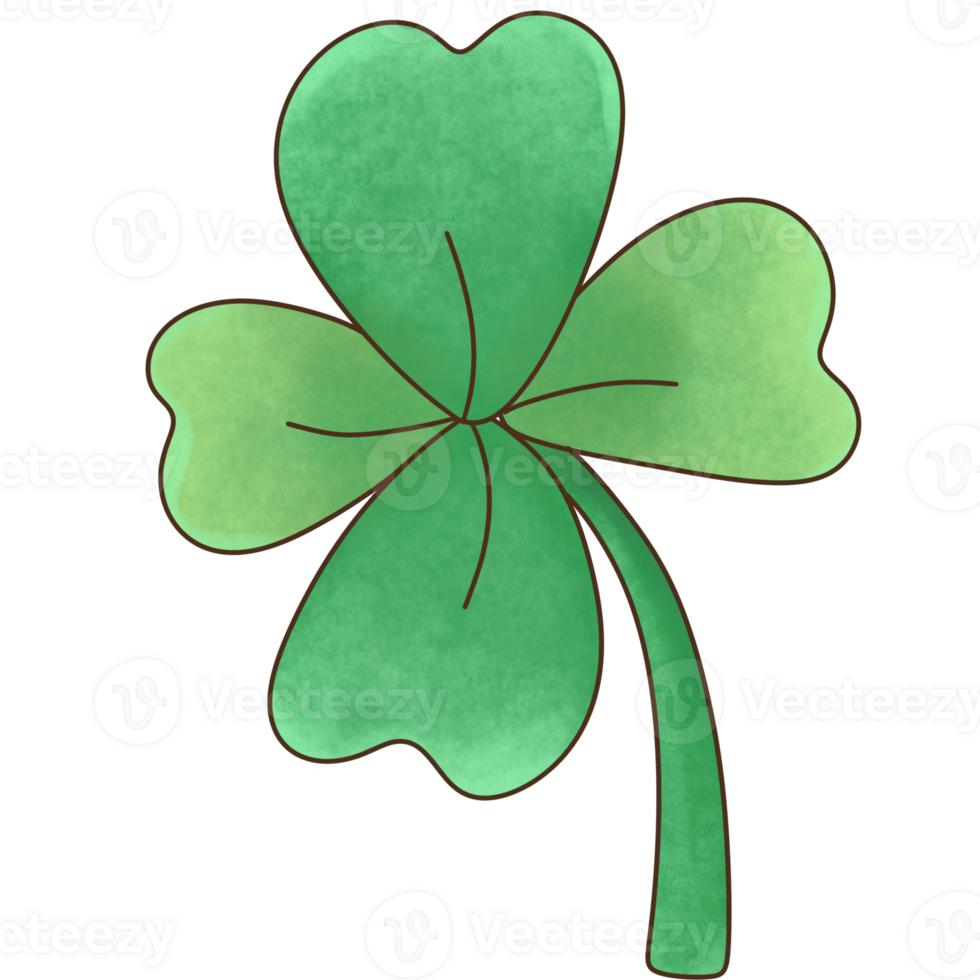 Simple and cute four-leaf clover png