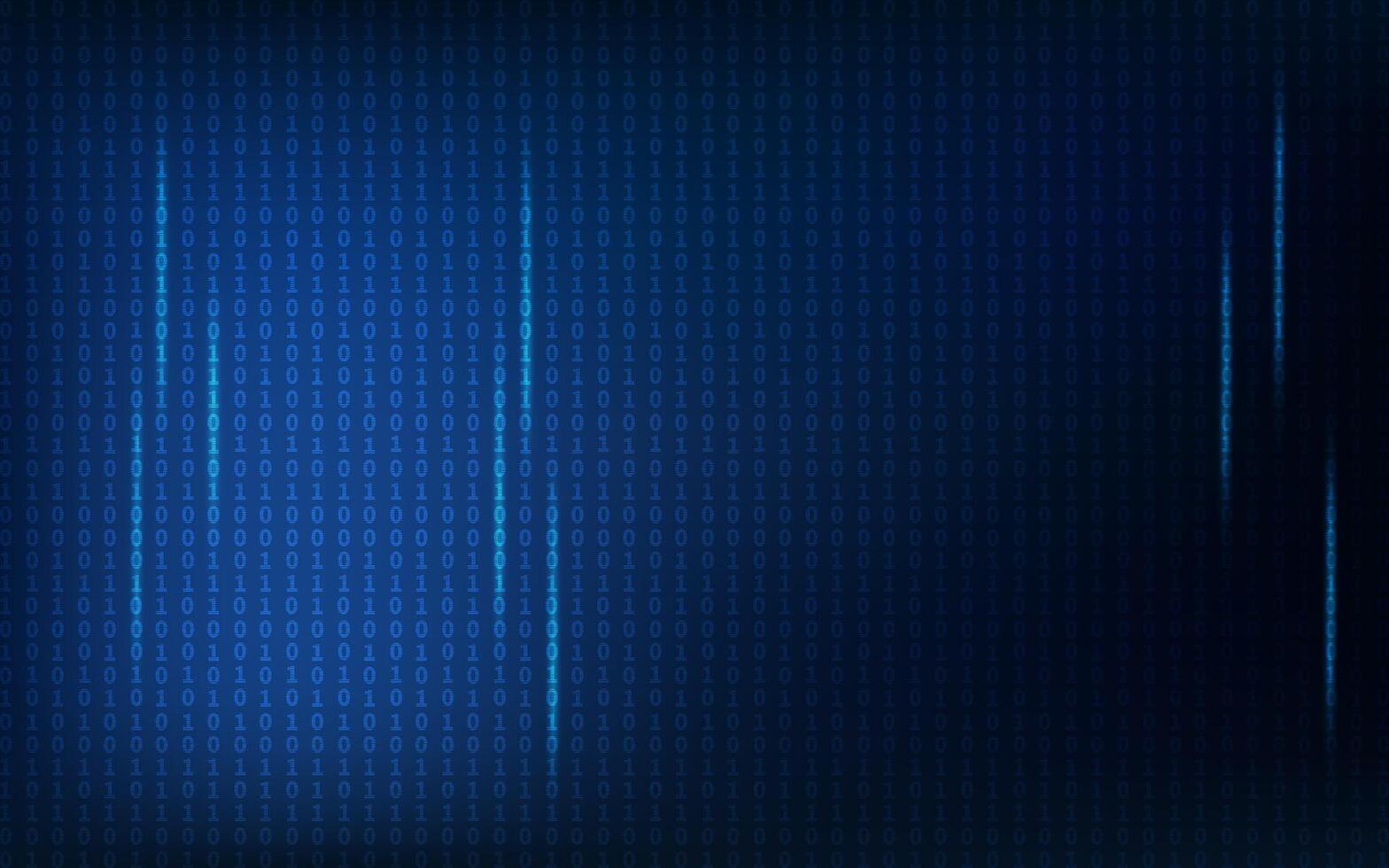 Binary code digital data stream network technology cyber security vector