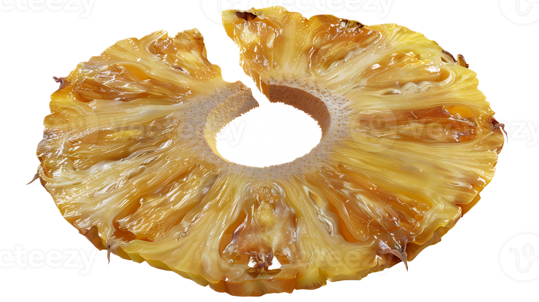A pineapple cut in half png