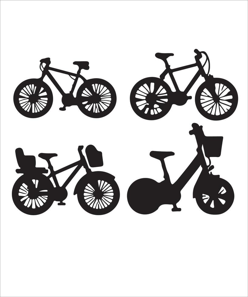 set of bicycles. bicycles vector