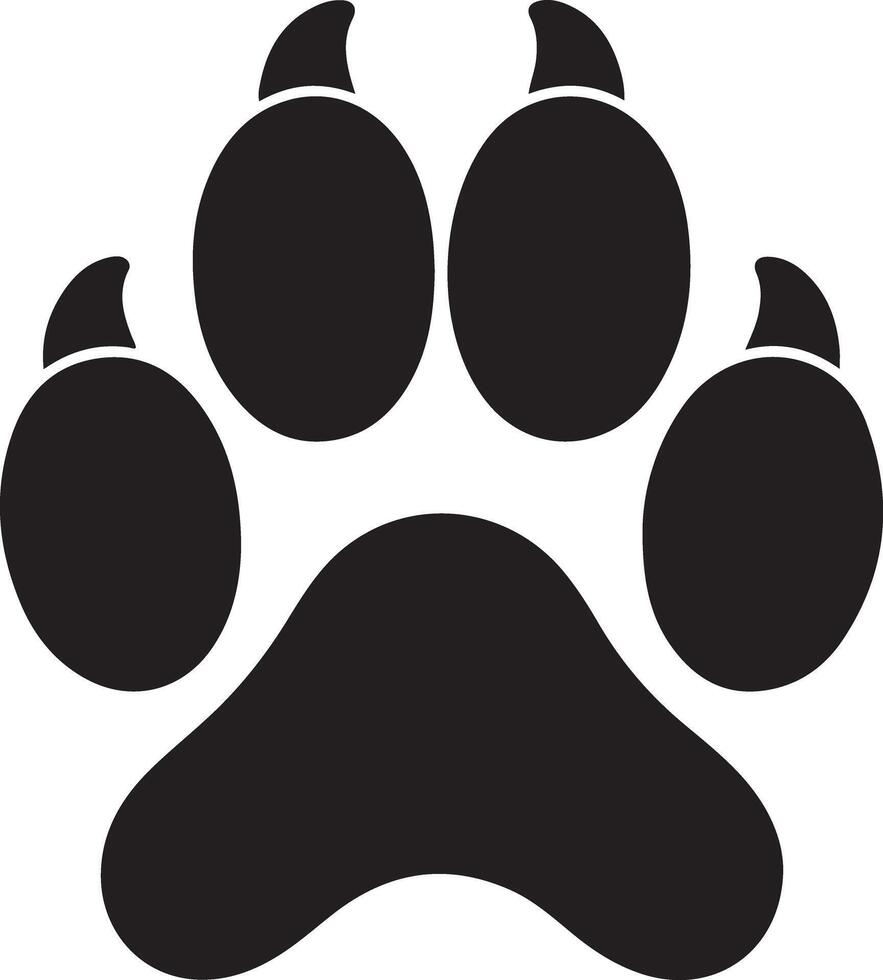 High-Quality Dog Paw Silhouette File vector