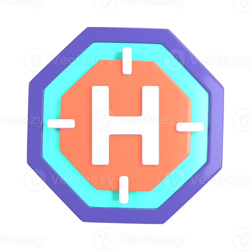 Helipad 3D Illustration Icon png