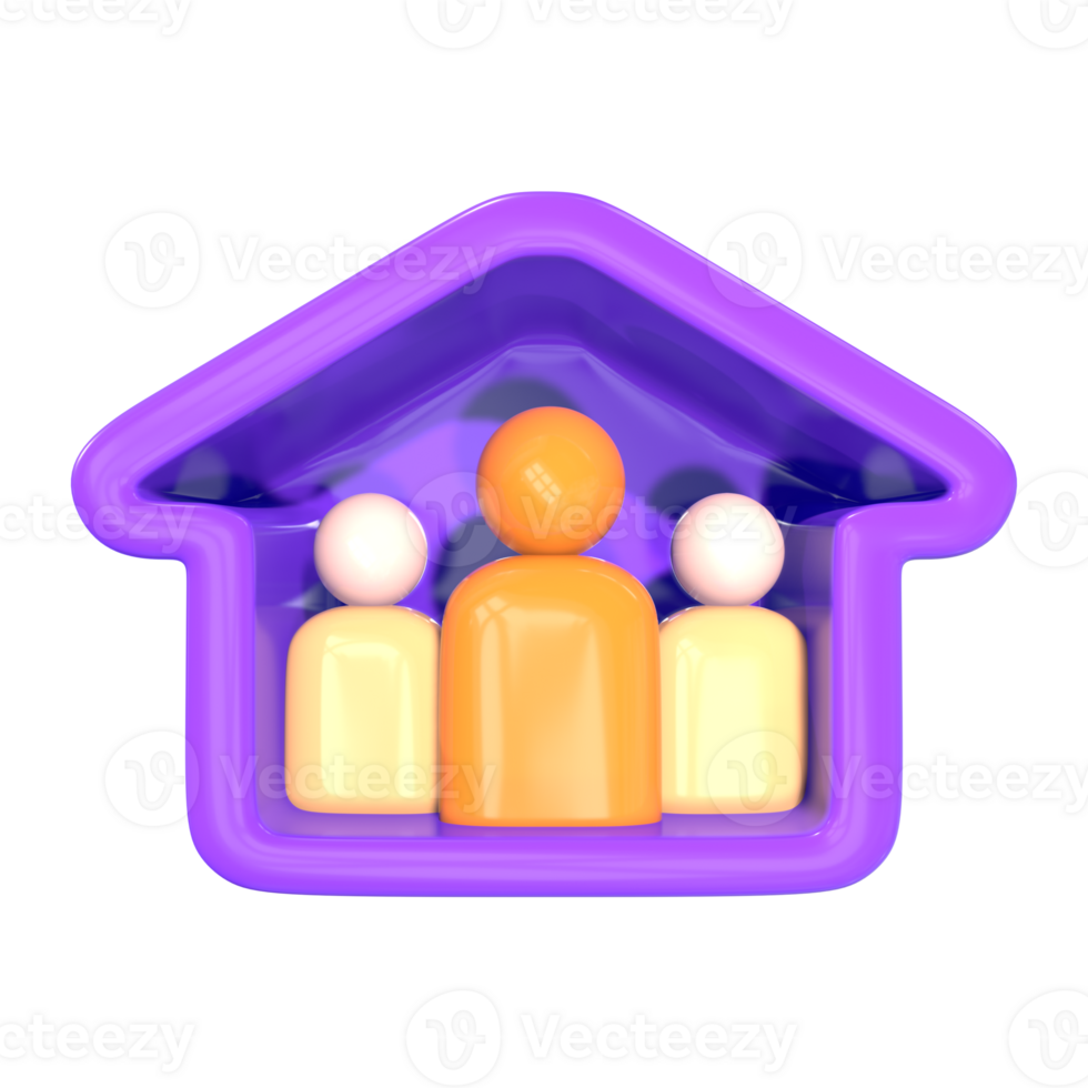 Community Center 3D Illustration Icon png