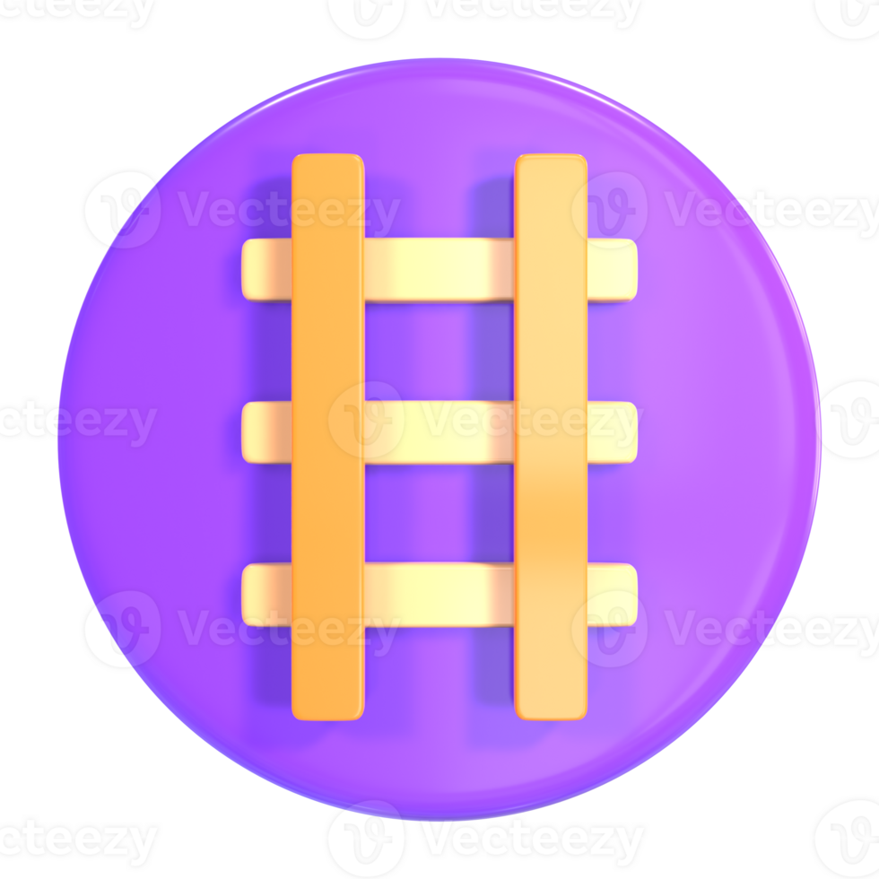 Railroad 3D Illustration Icon png
