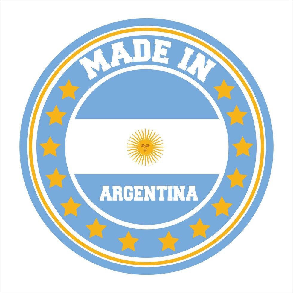 made in argentina stamp sign vector
