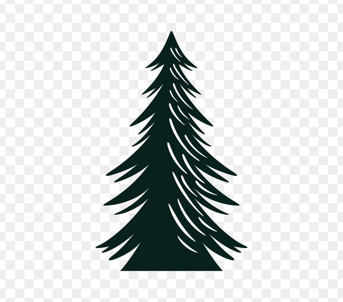 pine tree silhouette art design, illustration vector