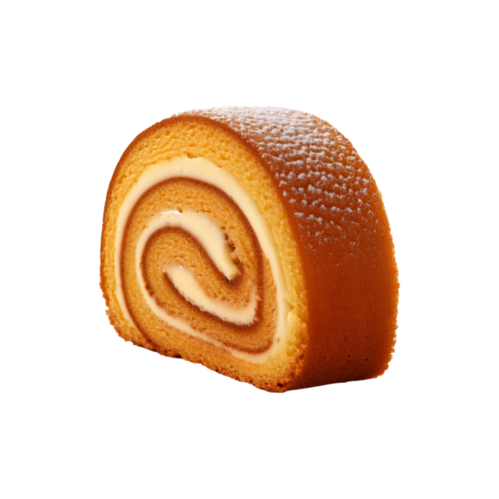 Delicious Roll cake on transparent background png