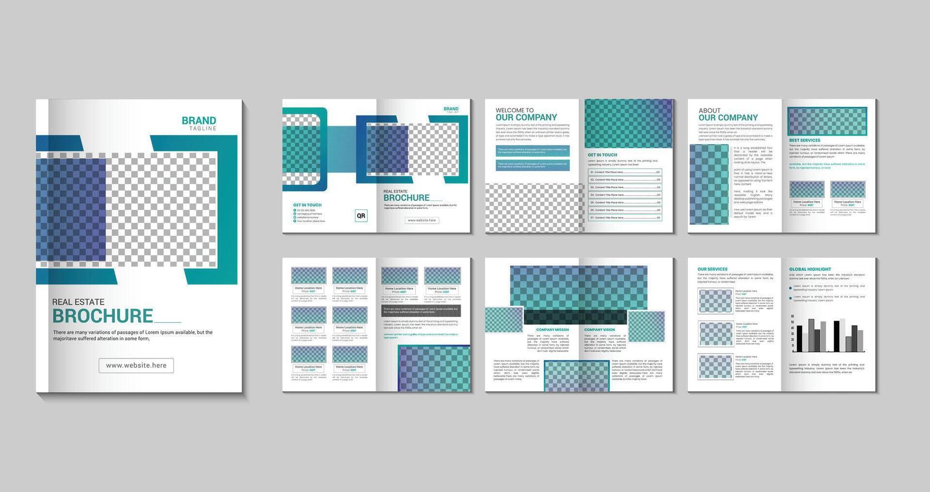 Real Estate - Brochure Design Template vector