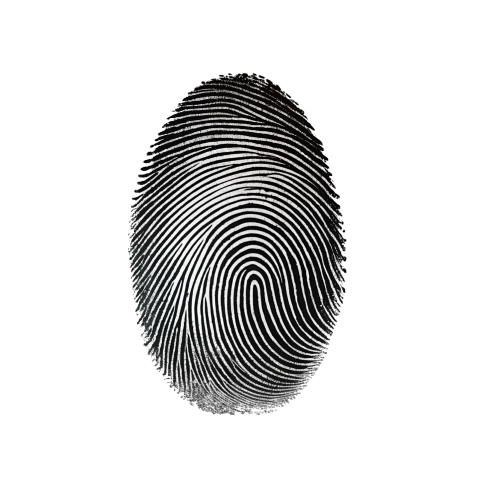 Fingerprint Isolated on Transparent Background png