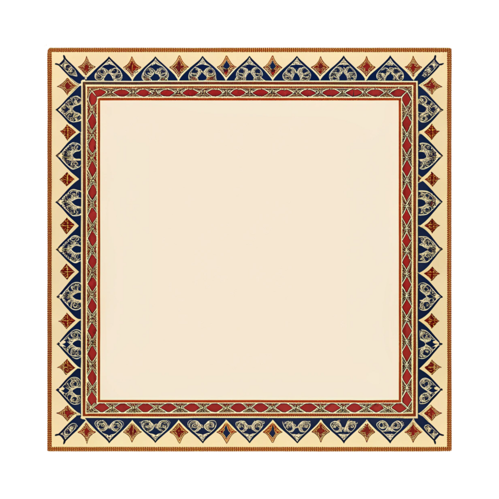 Ornate Islamic Frame with Intricate Patterns png