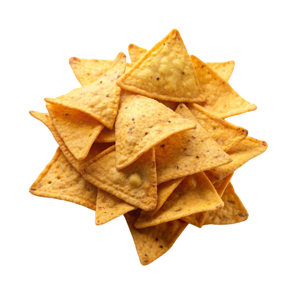 Triangle Tortilla Chips on Transparent Background png