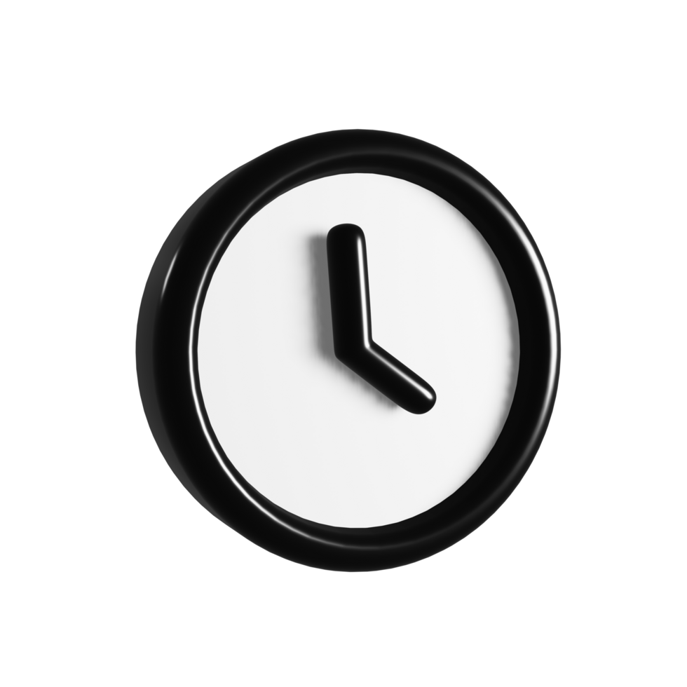Classic Black Analog Wall Clock png
