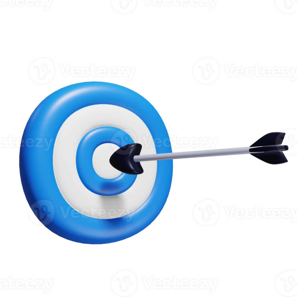 Minimalist target icon with arrow in center png
