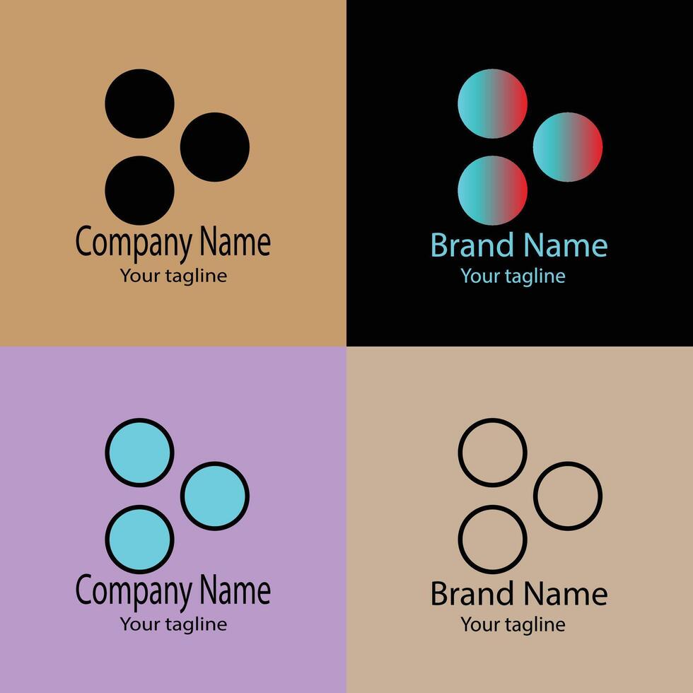 superior Unique Beautiful Abstract logo design with different designs of the same shape For business company. vector