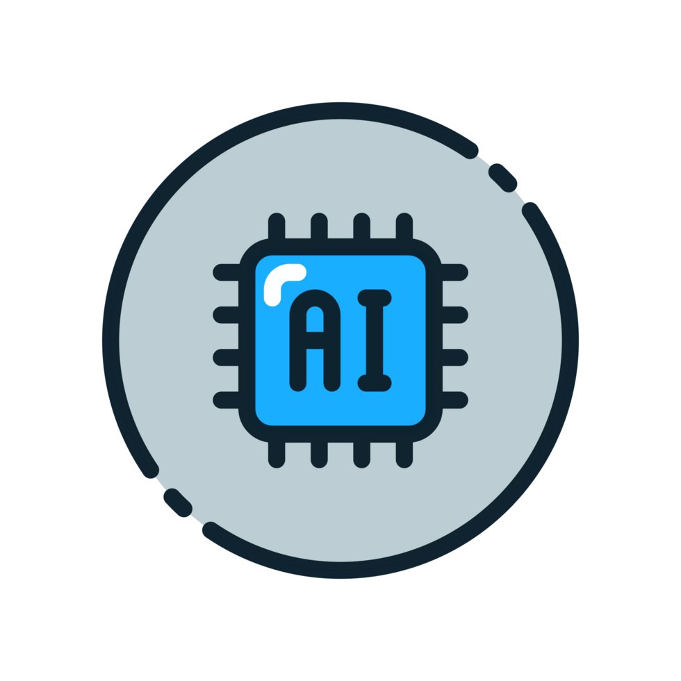 Design Illustration graphic of mini chip icon with colored line style. Suitable for UI, mobile design, web design, etc. Transparent background. png