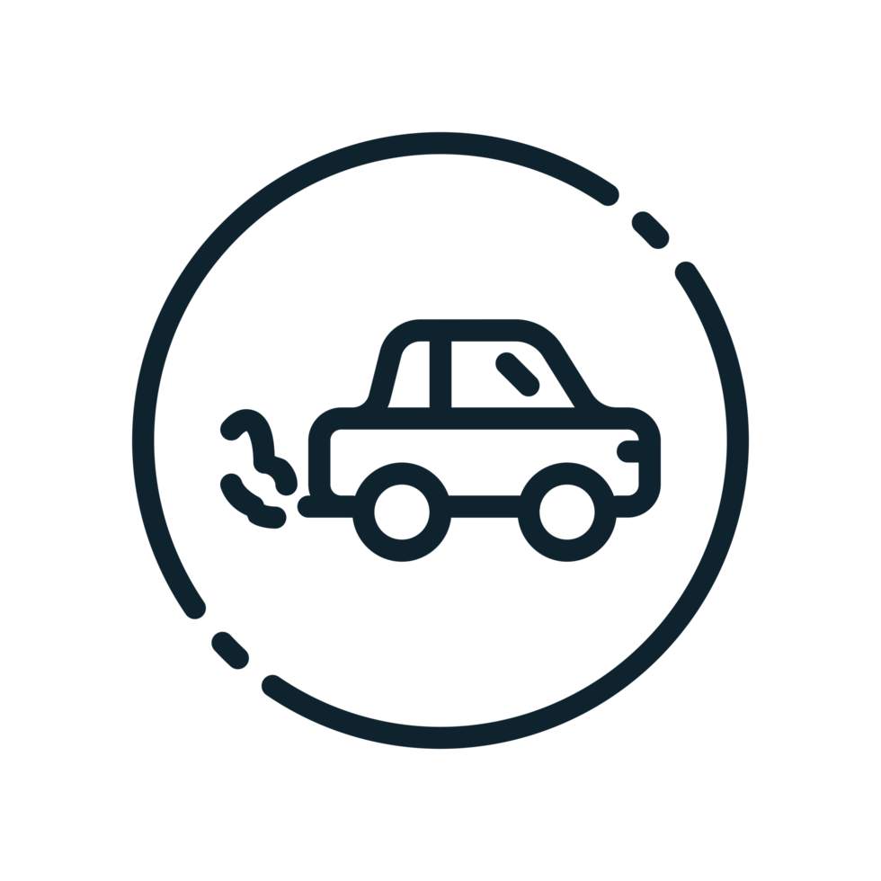 Design Illustration graphic of mini car icon with line style. Suitable for UI, mobile design, web design, etc. Transparent background. png