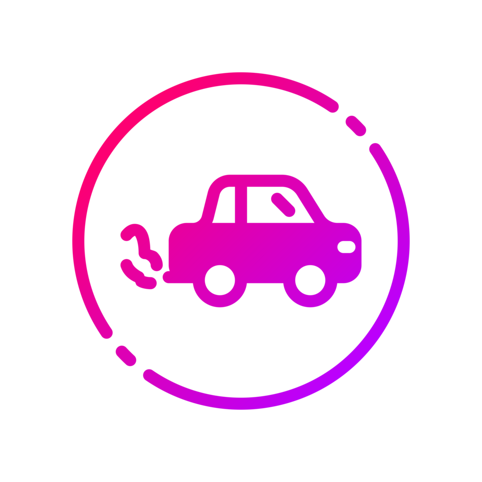 Design Illustration graphic of mini car icon with gradient style. Suitable for UI, mobile design, web design, etc. Transparent background. png