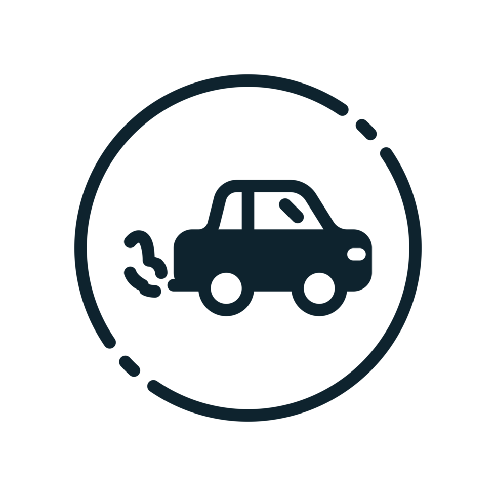 Design Illustration graphic of mini car icon with glyph style. Suitable for UI, mobile design, web design, etc. Transparent background. png