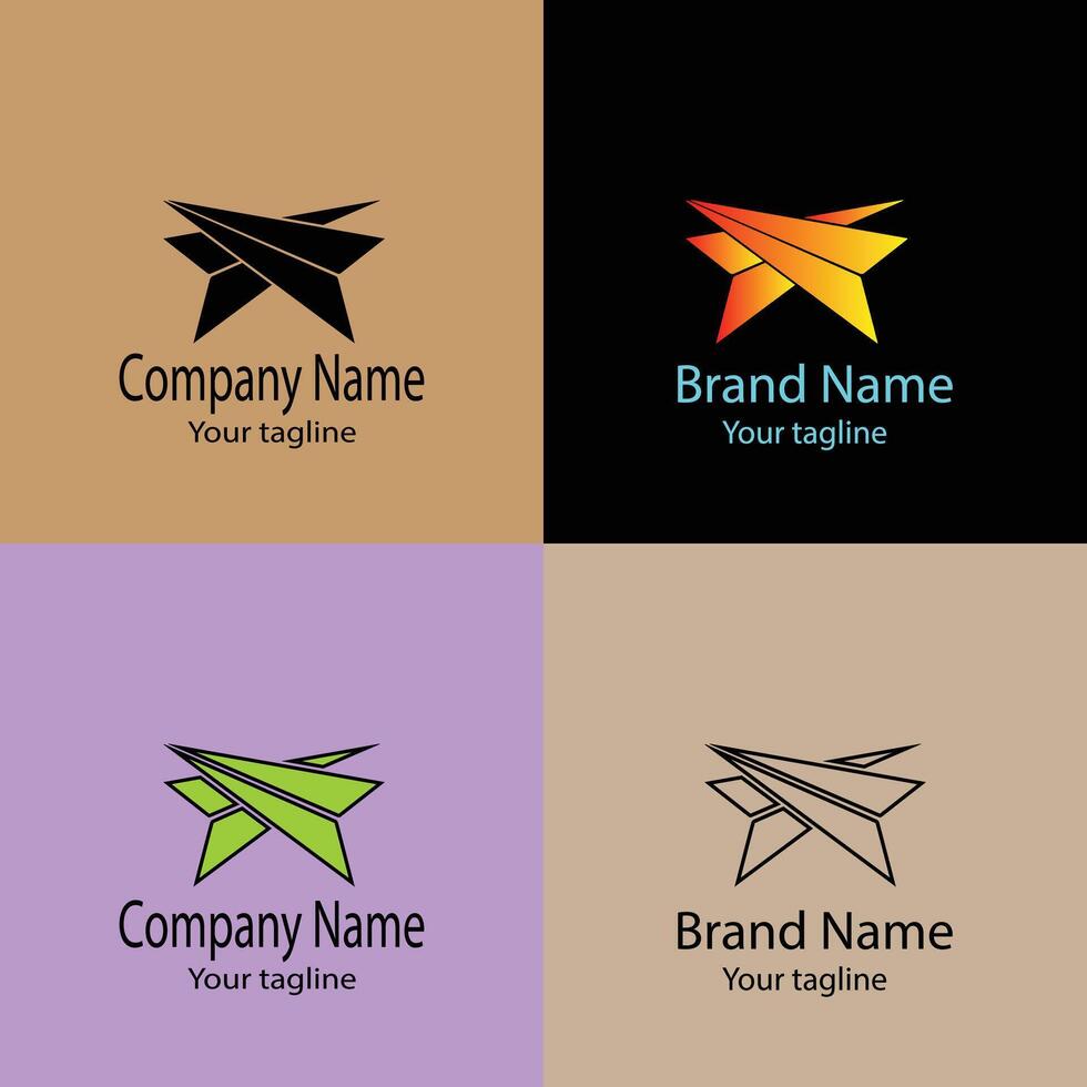 premier Beautiful Abstract logo design with different designs of the same shape For business company. Color editable. vector