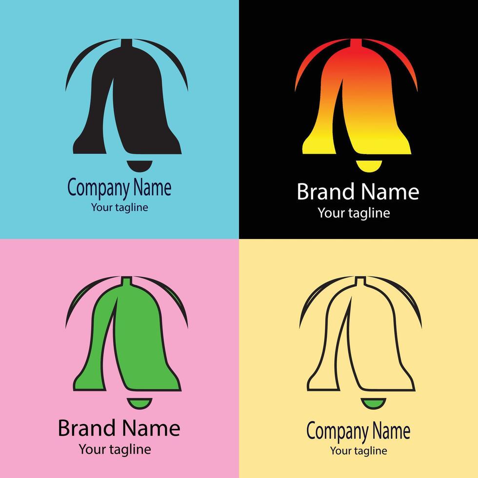first-class Unique Abstract logo design with different designs of the same shape For business company. Color editable. vector