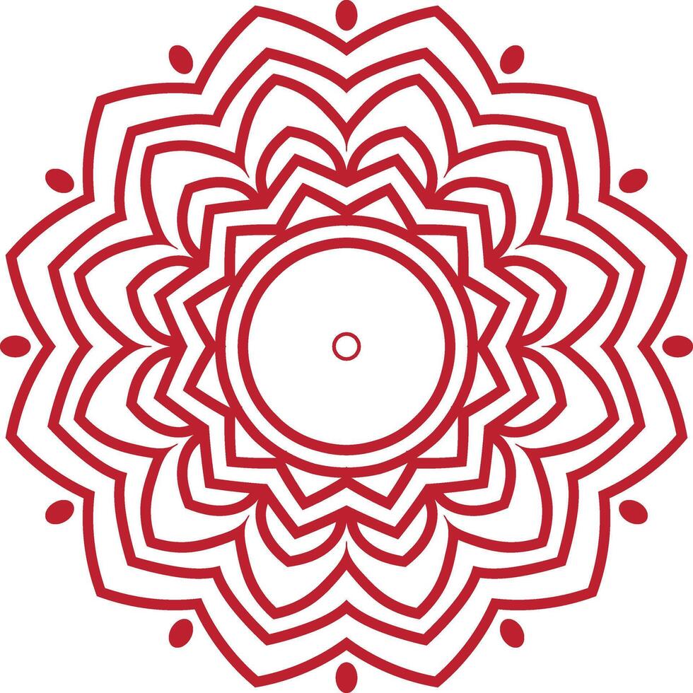 Beautiful flower art and mandala vector